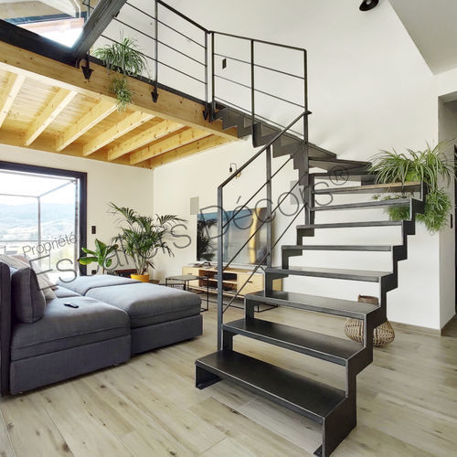 Scala a L - LOFT DT177 - ESCALIERS DECORS - con gradini in metallo / in metallo / per uso residenziale