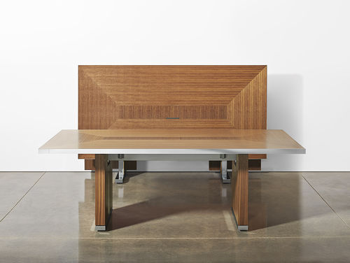 Tavolo da riunione contemporaneo - MOTUS - Halcon - in legno / rettangolare / con presa di corrente integrata