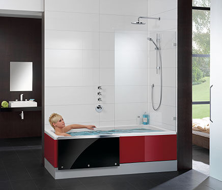 Vasca da bagno doccia rettangolare - EASY-IN - Repabad - da incasso / in acrilico
