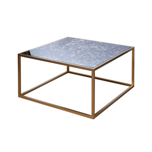 Tavolino basso contemporaneo - SUTIL ANCIENT - Viveti - in metallo / con supporto in metallo / quadrato