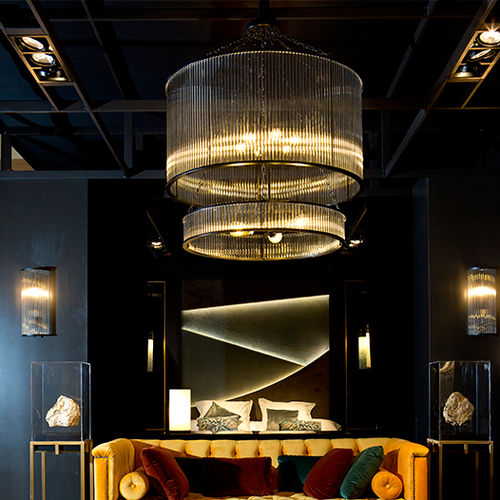 Lampadario contemporaneo - KRON - Viveti - in vetro