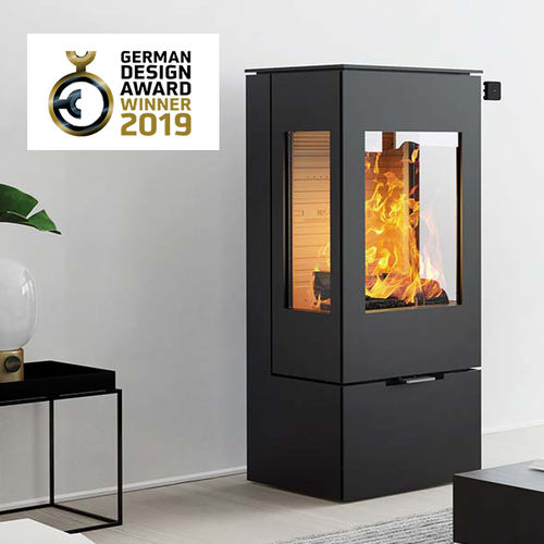 Stufa a legna - NEXO 100 - Attika Feuer AG - 5 kW...10 kW / a pavimento / a 3 facce