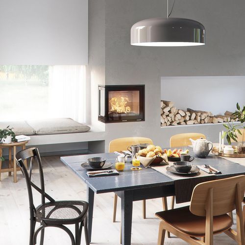 Inserto per camini ad angolo - R-600 - Attika Feuer AG - a legna / in acciaio / contemporaneo