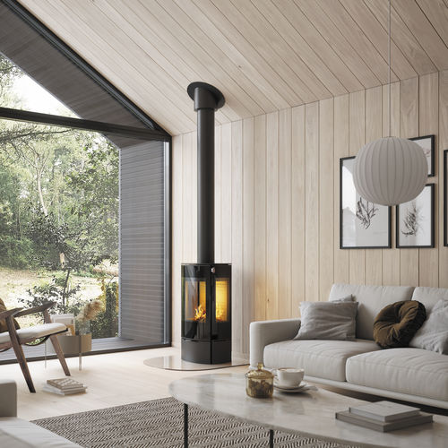 Stufa a legna - CARO 90 - Attika Feuer AG - 0 - 5 kW / 5 kW...10 kW / a pavimento