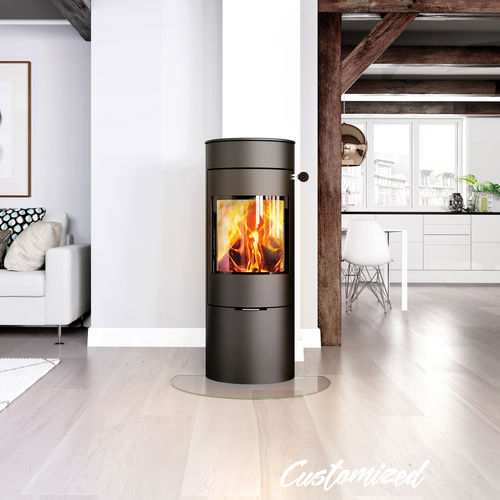 Stufa a legna - VIVA 120 L - Attika Feuer AG - 5 kW...10 kW / a pavimento / a 3 facce