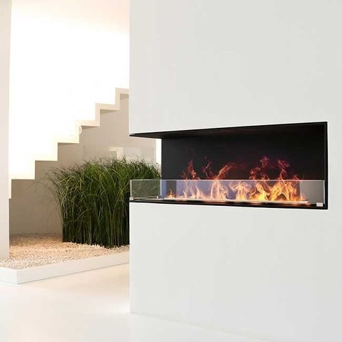 Focolare aperto elettrico - Montreal - Attika Feuer AG - ad angolo / a 2 facciate / in acciaio