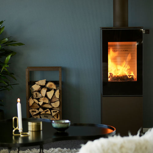 Stufa a legna - NEXO 120 - Attika Feuer AG - 5 kW...10 kW / a pavimento / a 3 facce