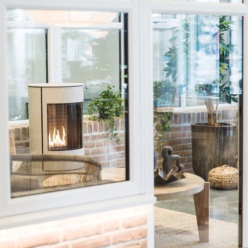 Stufa a bioetanolo - VIVA 100 L BIO - Attika Feuer AG - 0 - 5 kW / da appoggio / a 3 facce