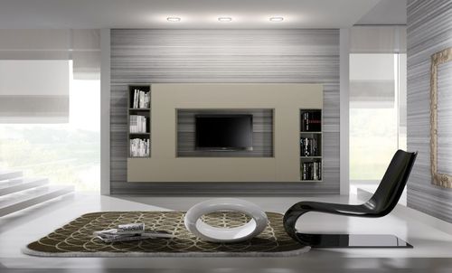 Parete attrezzata TV contemporaneo - LIGHT 6_7 - ORME - in legno / in legno laccato