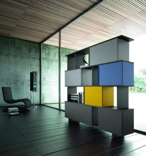 Libreria modulare - ZIGGURAT_PAG. 25 : COMPOSITION 35 - ORME - contemporanea / in legno / in legno laccato