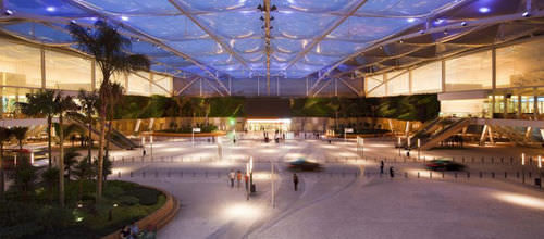 Tensostruttura a membrana e funi - DOLCE VITA SHOPPING COMPLEX - Hightex - per copertura / con membrana in ETFE / per spazi pubblici
