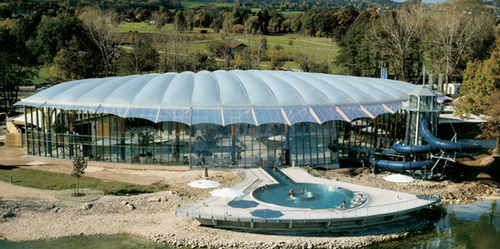 Membrana architettonica in ETFE - PRIENAVERA LEISURE POOL - Hightex - per tensostruttura / per tetto / trasparente