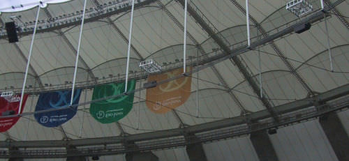 Membrana architettonica in rete - BUSAN ASIAD - Hightex - in fibra di vetro / PTFE / per tensostruttura