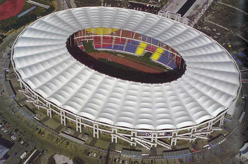 Membrana architettonica in poliestere - BUKIT JALIL - Hightex - in PVC / per tensostrutture retrattili / per tetto