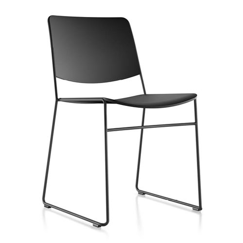 Sedia contemporanea - LINK 60X - Fornasarig - da interno / in poliolefina / con supporto in acciaio