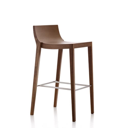 Sedia alta contemporanea - MOKA - Fornasarig - in legno / imbottita / contract