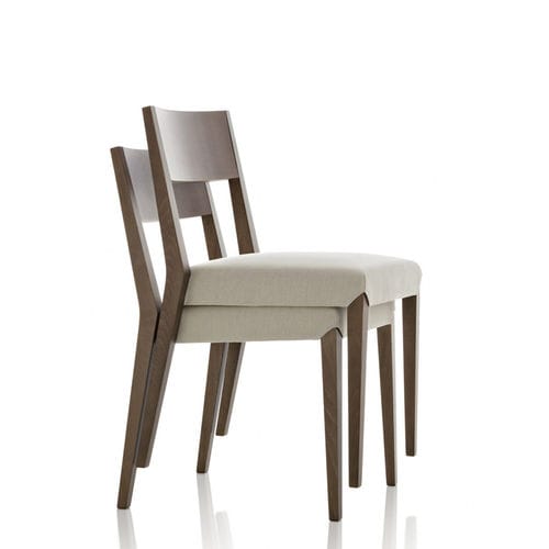 Sedia contemporanea - EOS - Fornasarig - in tessuto / con supporto in legno / imbottita