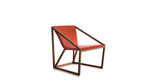 Poltrona contemporanea - KITE - Fornasarig - in tessuto / in legno / contract