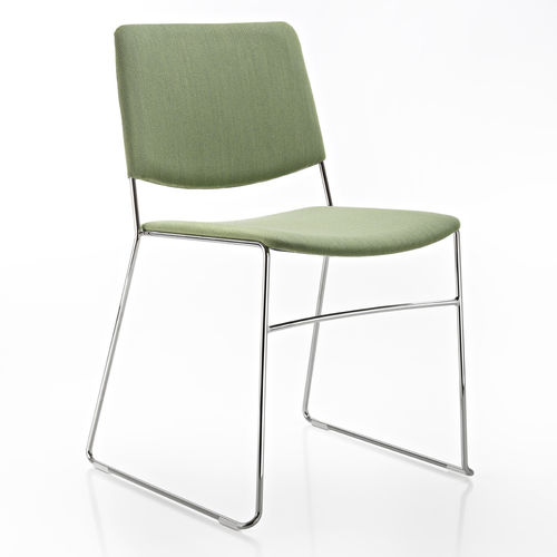 Sedia contemporanea - LINK F  - Fornasarig - da interno / in tessuto / con supporto in metallo