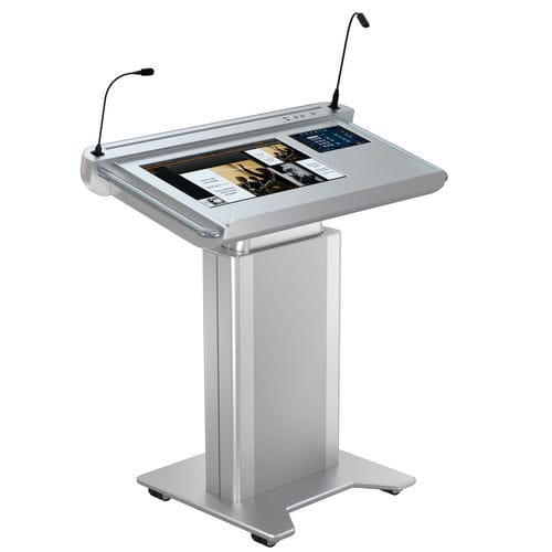 Podio da conferenza - ILS SYNERGY QW - Intelligent Lectern Systems - ad altezza regolabile / con logo personalizzato / lavorato meccanicamente