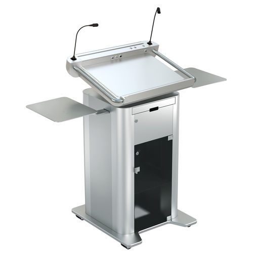 Podio da conferenza - ILS SYNERGY AC - Intelligent Lectern Systems - con logo personalizzato / lavorato meccanicamente / seduto-in piedi