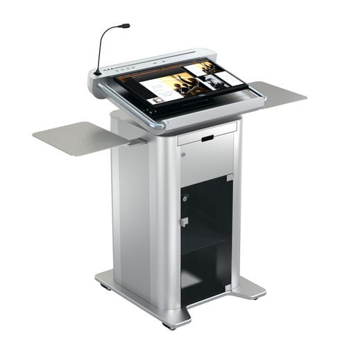 Podio da conferenza - ILS SYNERGY SC - Intelligent Lectern Systems - con logo personalizzato / lavorato meccanicamente / seduto-in piedi