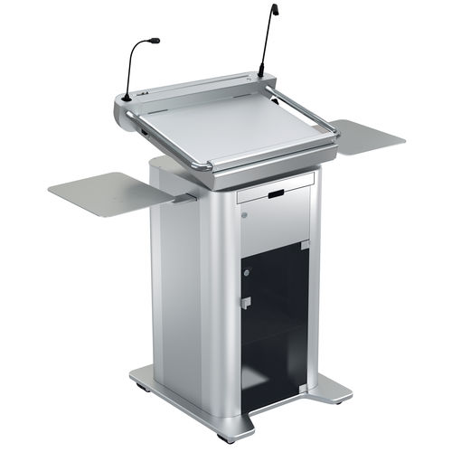 Podio da conferenza - ILS NAVIGATOR AC - Intelligent Lectern Systems - ad altezza regolabile / con logo personalizzato / lavorato meccanicamente