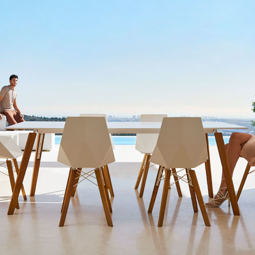 Tavolo contemporaneo - FAZ - VONDOM - in HPL / in ceramica / con supporto in legno