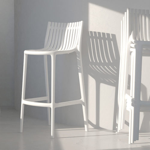 Sedia alta contemporanea - IBIZA - VONDOM - da interno / da esterno / in polipropilene