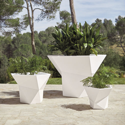 Vaso da giardino in polietilene - FAZ  - VONDOM - per uso residenziale / bianco