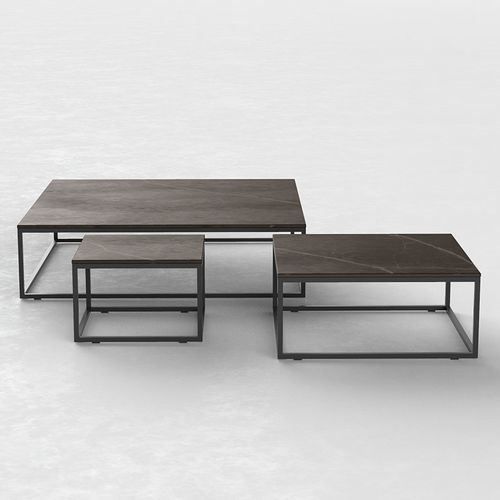 Tavolino basso contemporaneo - PIXEL - VONDOM - in HPL / in Dekton® / con supporto in alluminio laccato