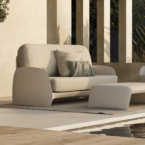 Divano design organico - PEZZETTINA - VONDOM - da giardino / in tessuto / con braccioli