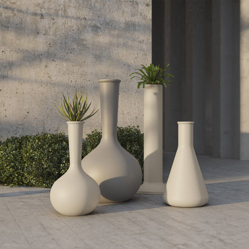 Vaso contemporaneo - CHEMISTUBES - VONDOM - in polietilene / bianco / blu