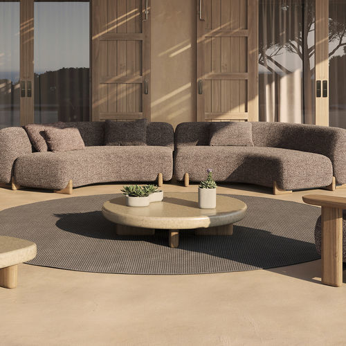 Divano modulare - Milos - VONDOM - a semicerchio / contemporaneo / da esterno