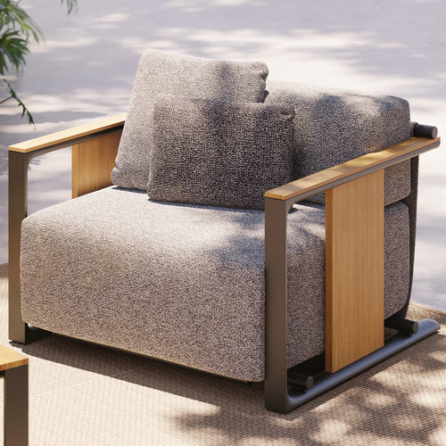 Poltrona contemporanea - Tulum  - VONDOM - in tessuto / in alluminio / in teak