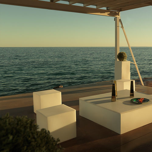Sgabello contemporaneo - JUT CHILL - VONDOM - in polietilene / con base in polietilene / luminoso a LED