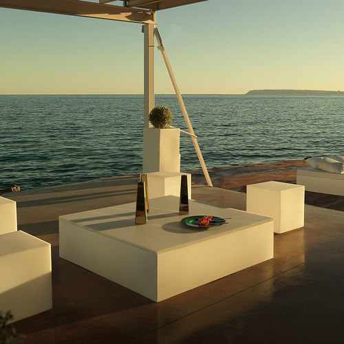 Tavolino basso contemporaneo - JUT CHILL - VONDOM - in polietilene / con base in polietilene / quadrato