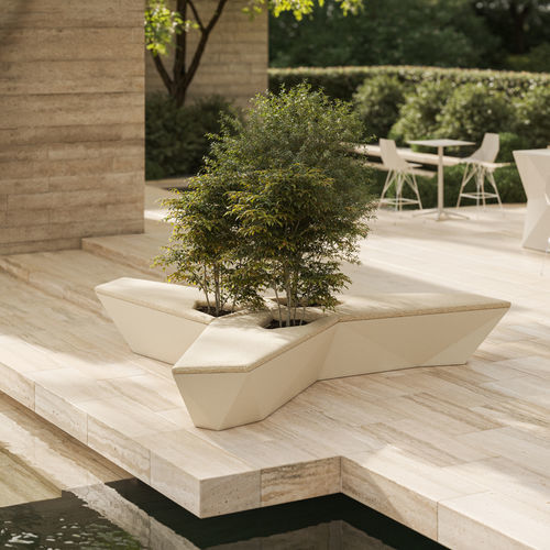Panca da giardino design originale - FAZ - VONDOM - in polietilene / senza schienale / senza braccioli