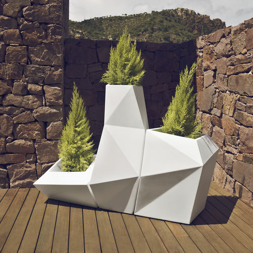 Fioriera in polietilene - FAZ - VONDOM - modulabile / design originale / grigia