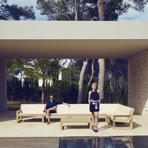 Divano modulare - FRAME - VONDOM - d'angolo / contemporaneo / da giardino