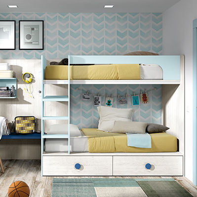 Letto a castello - OLDSCHOOL KIDS 84 - ROS 1 S.A. - matrimoniale / contemporaneo / per bambini