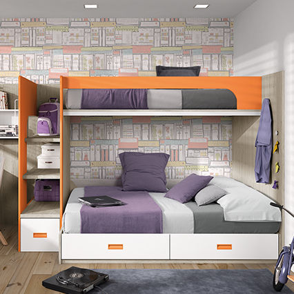 Letto a castello - OLDSCHOOL KIDS 86 - ROS 1 S.A. - matrimoniale / contemporaneo / per bambini
