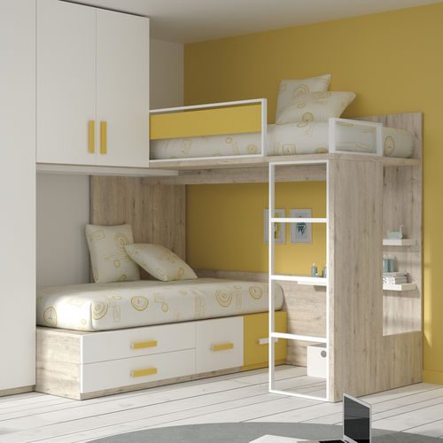 Letto a castello ad angolo - TOUCH 47  - ROS 1 S.A. - singolo / contemporaneo / per bambini (unisex)