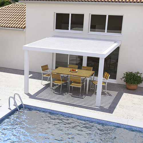 Pergola addossata - AUSTRAL® - Roche Habitat - in alluminio / a lamelle orientabili