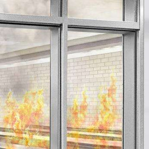 Pannello in vetro di protezione contro gli incendi - PYRAN® PLATINUM L - SCHOTT AG - tagliafuoco / trasparente / specchio