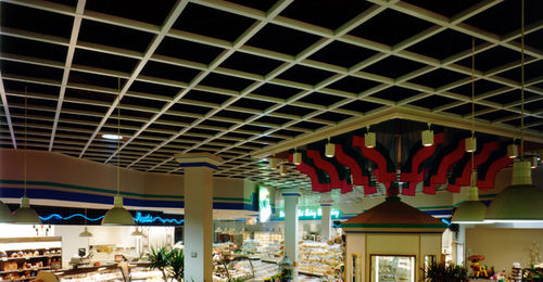Controsoffitto in legno - BEAMGRID™  - CHICAGO METALLIC CORPORATION - in pannelli / con griglia