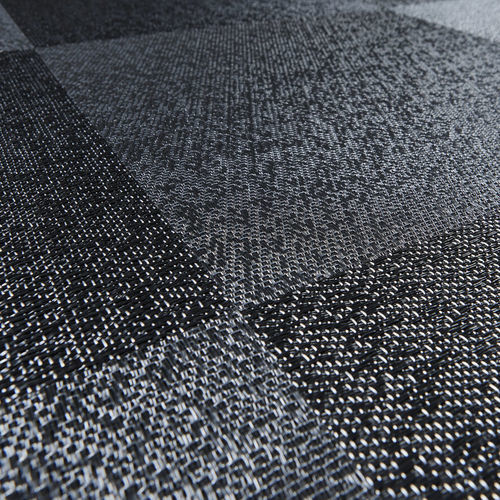 Moquette a quadrotte - BLACKISH CHROME - BOLON - tessuta / in vinile / contract