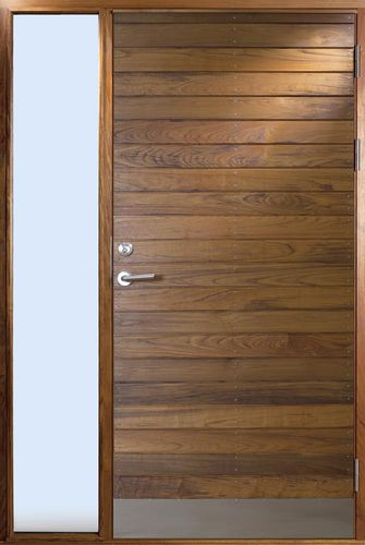 Porta per esterni - L&Aring;NG&Ouml; FSC - BOVALLS - in teak / in vetro / battente