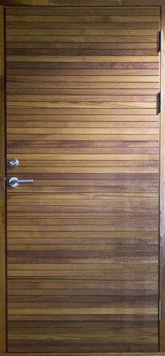 Porta per esterni - RES&Ouml; FSC - BOVALLS - in teak / battente / contemporanea