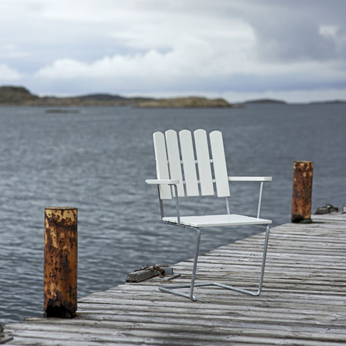 Sedia da giardino classica - A2 - GRYTHYTTAN STÅLMÖBLER - da esterno / in acciaio / in teak